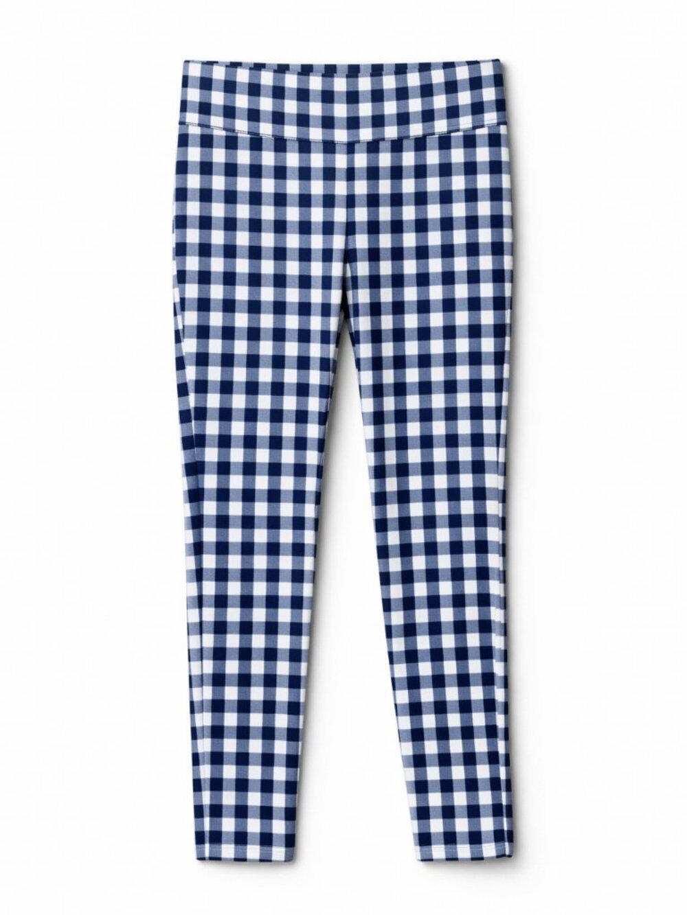 Lands’ End Blue Gingham Leggings | Women’s XS